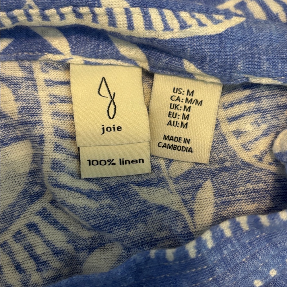 JOIE | linen blouse medium - Picture 3 of 3